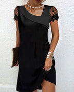 Eugénie - Robe En Dentelle Raffinée Et Élégante Pour Un Style Sophistiqué – Noir