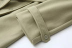 Trench Long Ceinturé Double Boutonnage