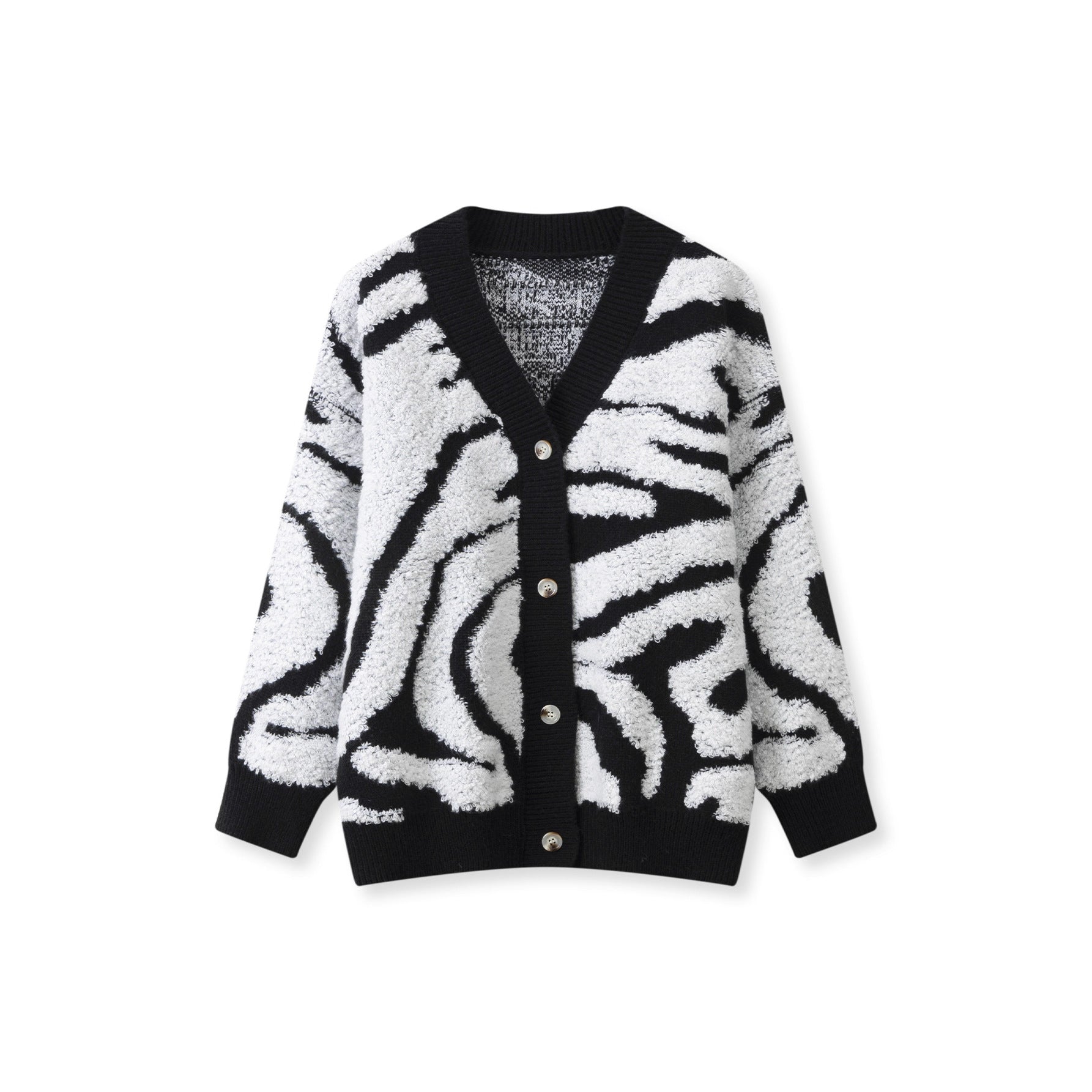 Cardigan Femme Imprimé Zèbre