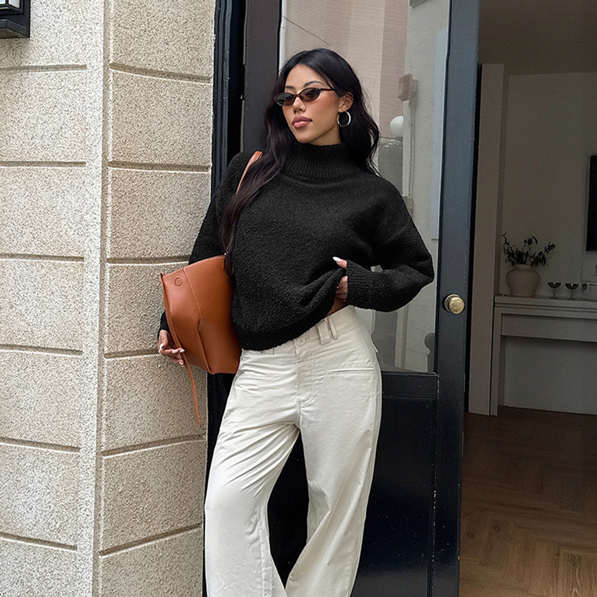 Pull Femme Col Semi-Montant