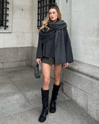 Veste Cape Écharpe Drapée Élégance