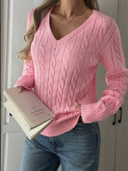 Pull Femme Col V en Laine Douce
