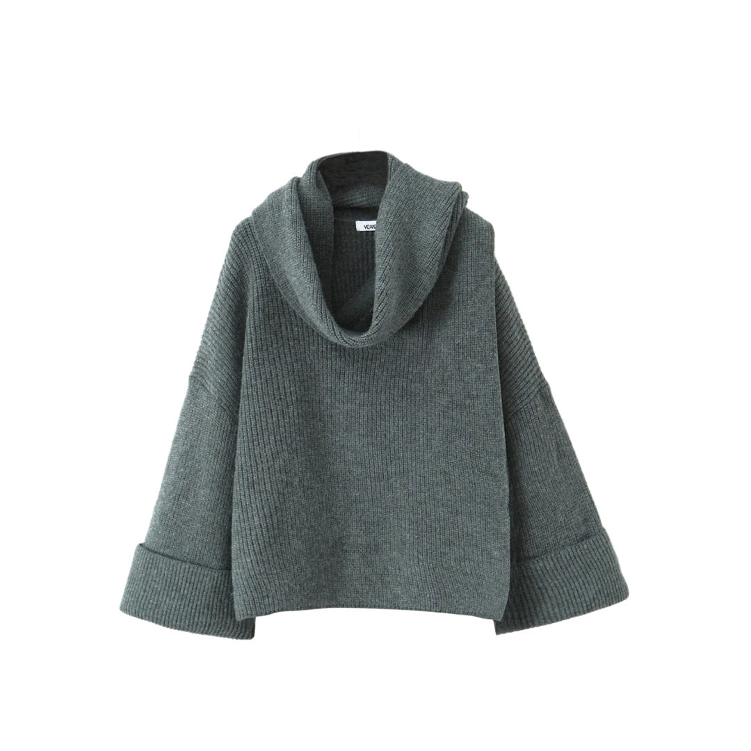 Pull Maille & Col Écharpe