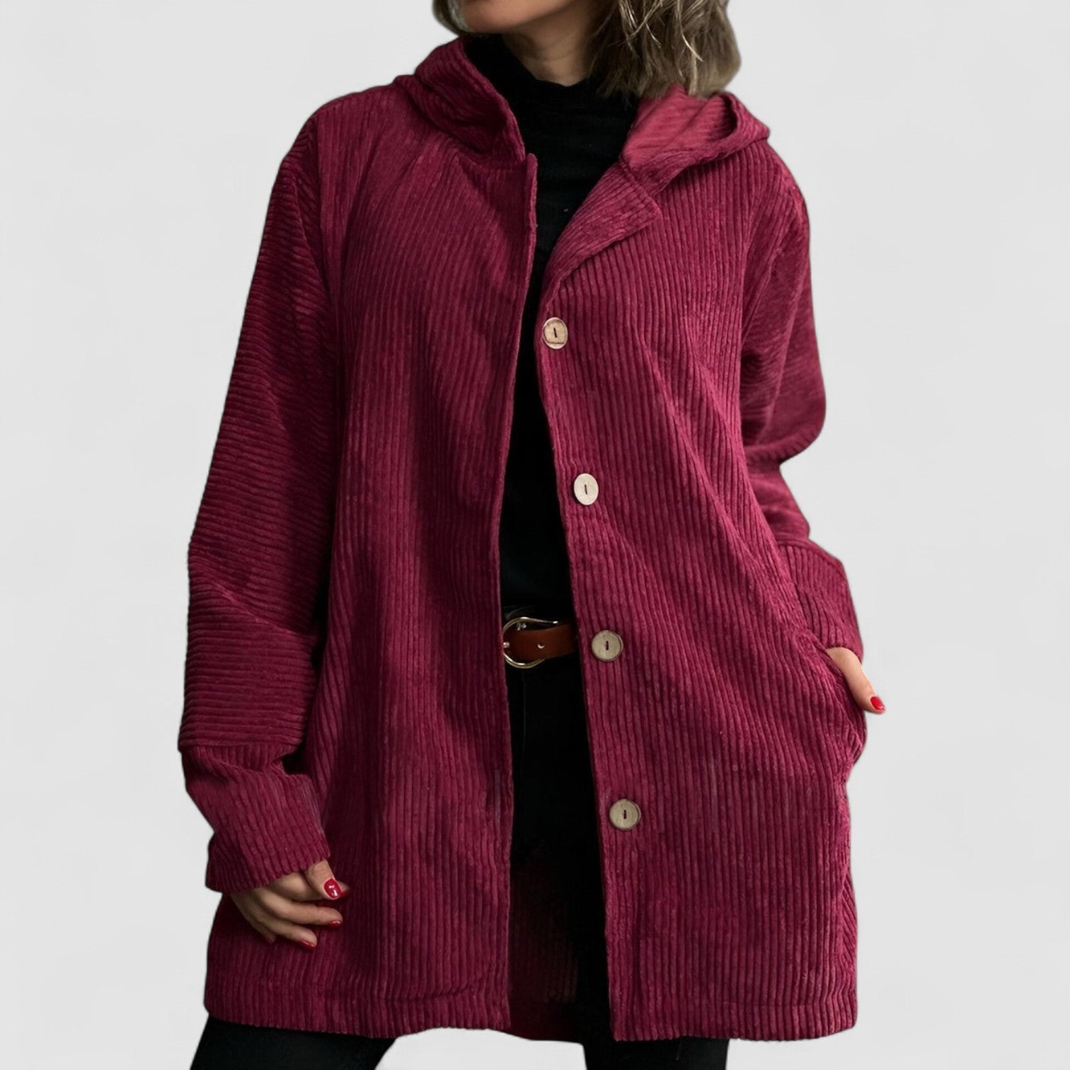 Cordia - Veste en Velours Côtelé Élégante