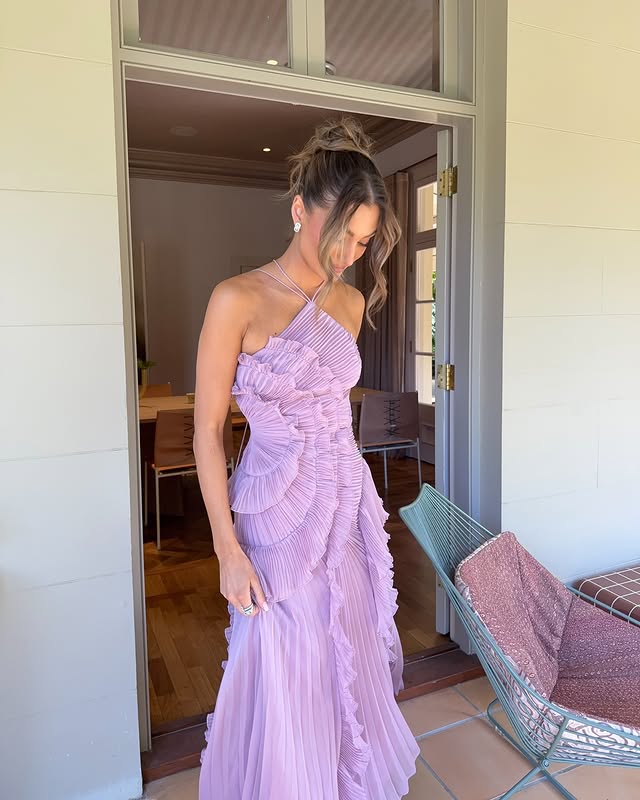 Emma | Robe Maxi à Volants Tendance Printanière Élégante