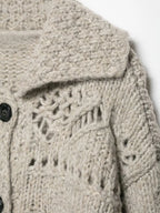 Cardigan En Maille Épaisse Pointelle