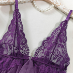 Nine | Ensemble de Nuisette en Dentelle Transparente en 8 couleurs