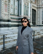 Manteau Long Femme Ceinturé à Col Revers