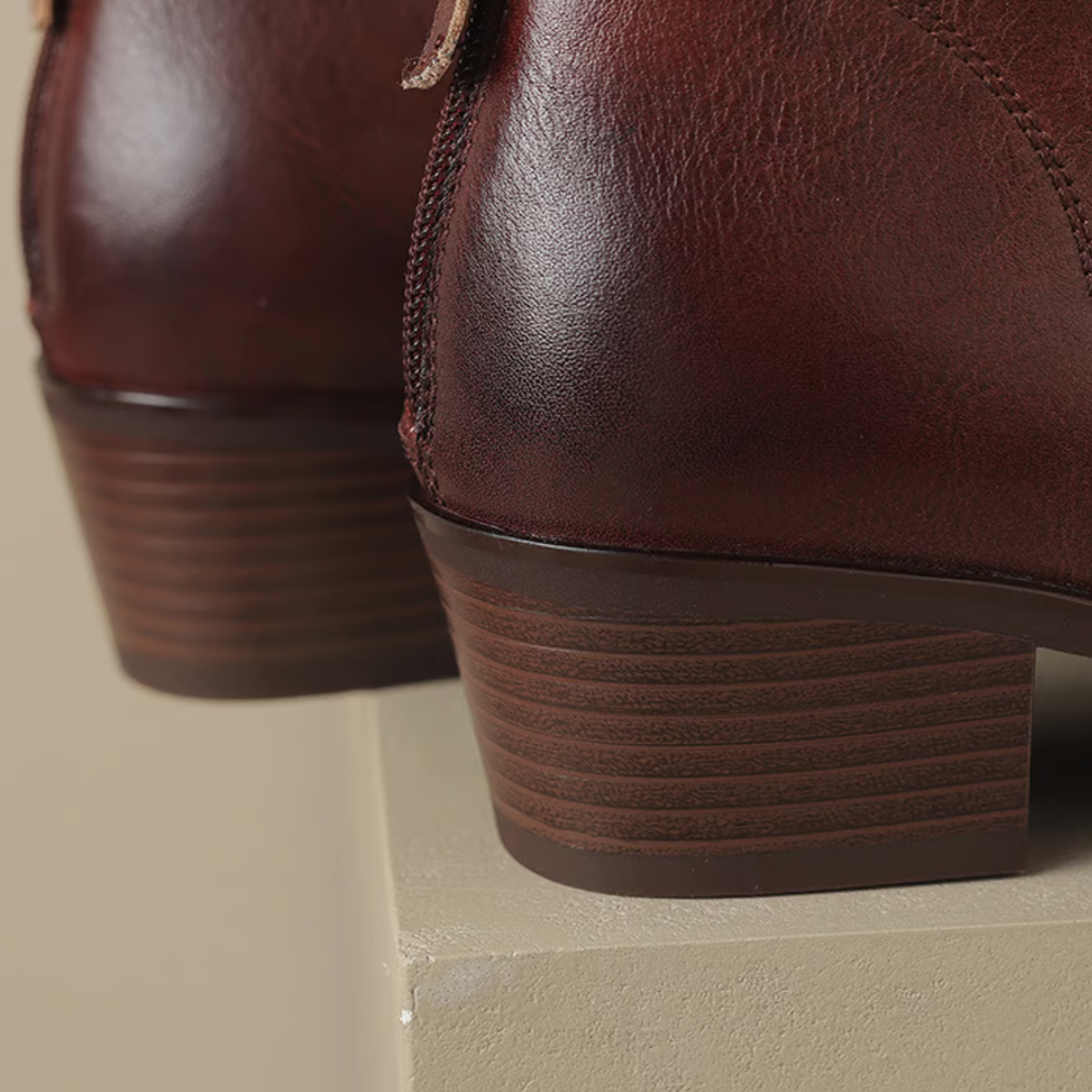 Anita - Bottines de luxe à talon bas
