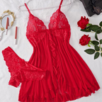 Nine | Ensemble de Nuisette en Dentelle Transparente en 8 couleurs