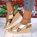 Baylie - Sandales Stylées Métalliques