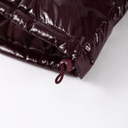 Doudoune Brillante à Capuche