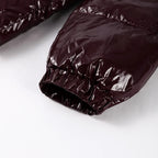 Doudoune Brillante à Capuche