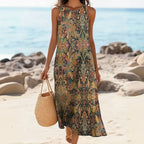 Catherine - Robe Longue Bohème Imprimée Femme – Multicolore