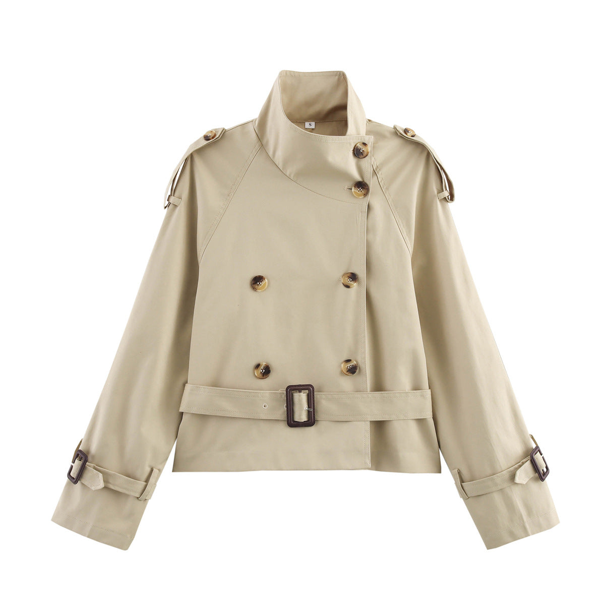 Veste Trench Courte Polyvalente Ceinturée