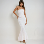 Élodie | Robe Maxi de Mariage Brodée Tendance Élégant