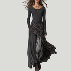 Kema | Longue robe avec élégant imprimé léopard