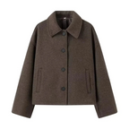 Louna - Manteau court femme – Marron