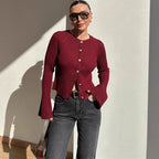 Cardigan Femme Slim Fit à Boutonnage