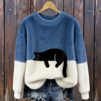 Lunea | Sweat Femme avec Motif de Chat