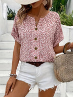 Jelena - Haut Floral Estival Élégant