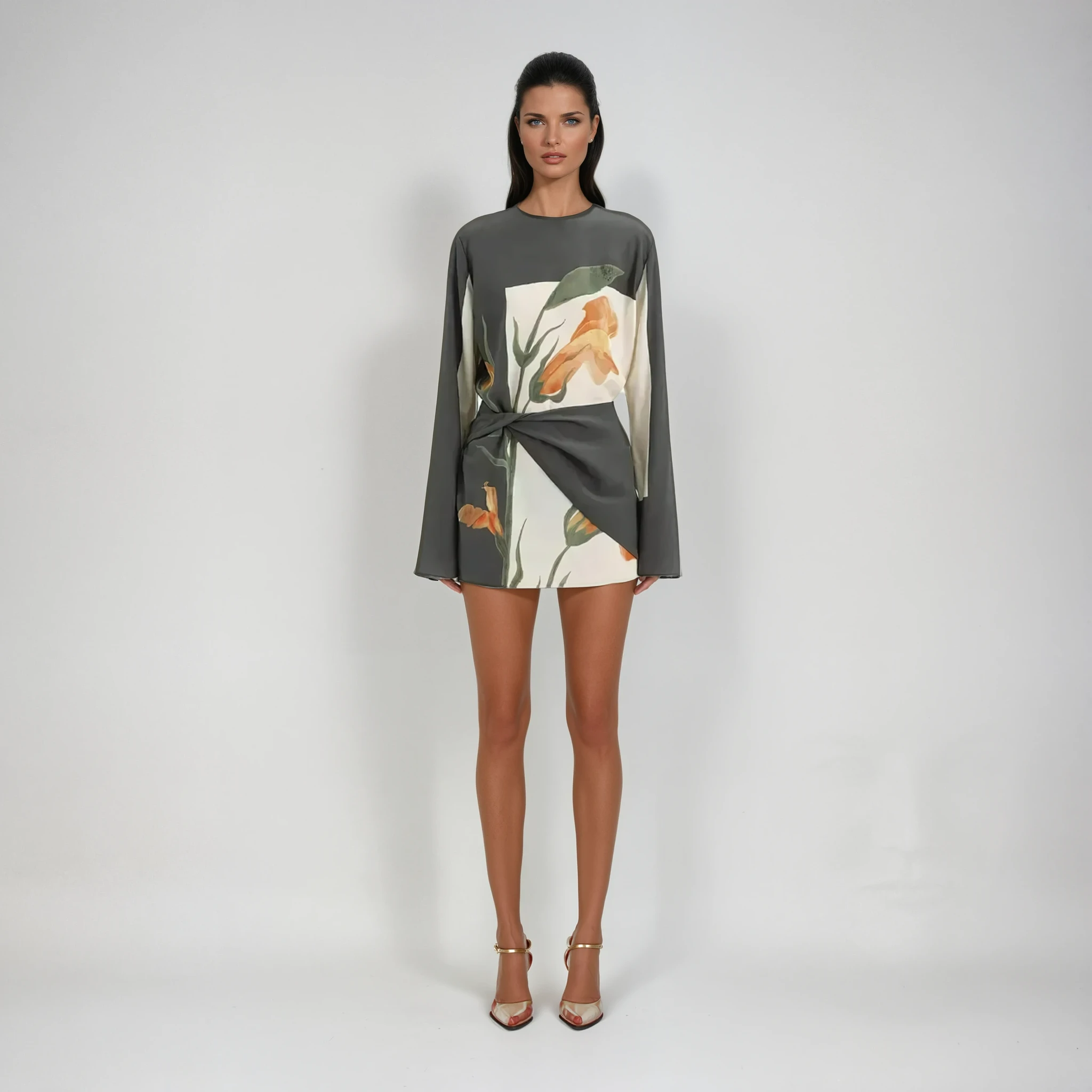 Constance | Robe Cocktail Mini Imprimé Floral Tendance Éclatant