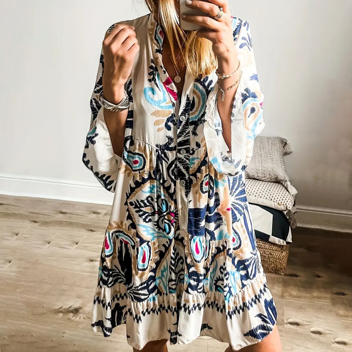 Veronique - Robe Tunique Bohémienne