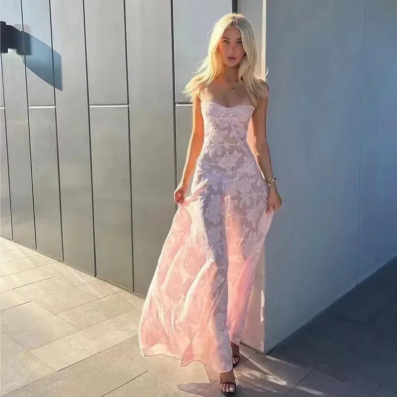 Claire | Robe Maxi en Dentelle Tendance Romantique