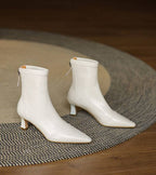 Louise | Bottines minimalistes en cuir à talon moyen