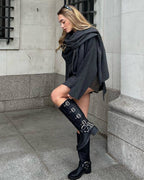 Veste Cape Écharpe Drapée Élégance