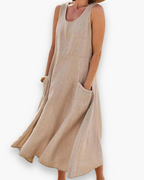 Robe d’Été Décontractée pour Femme | Élégance Midi – Kaki