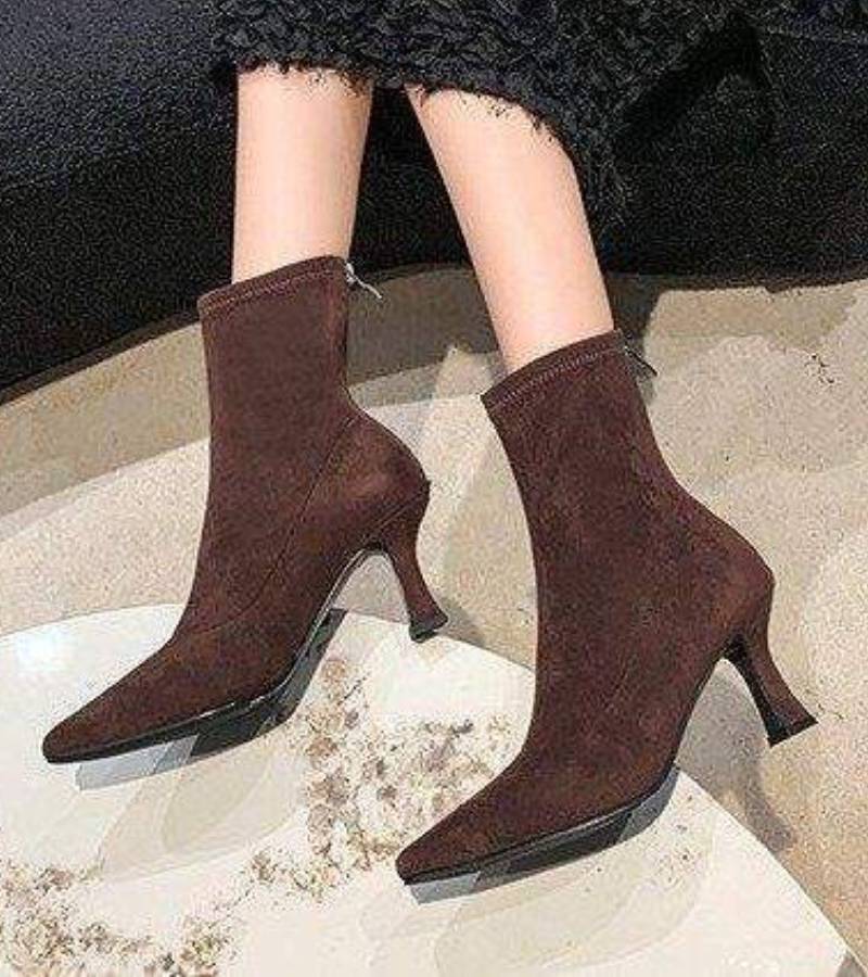 Louise | Bottines minimalistes en cuir à talon moyen
