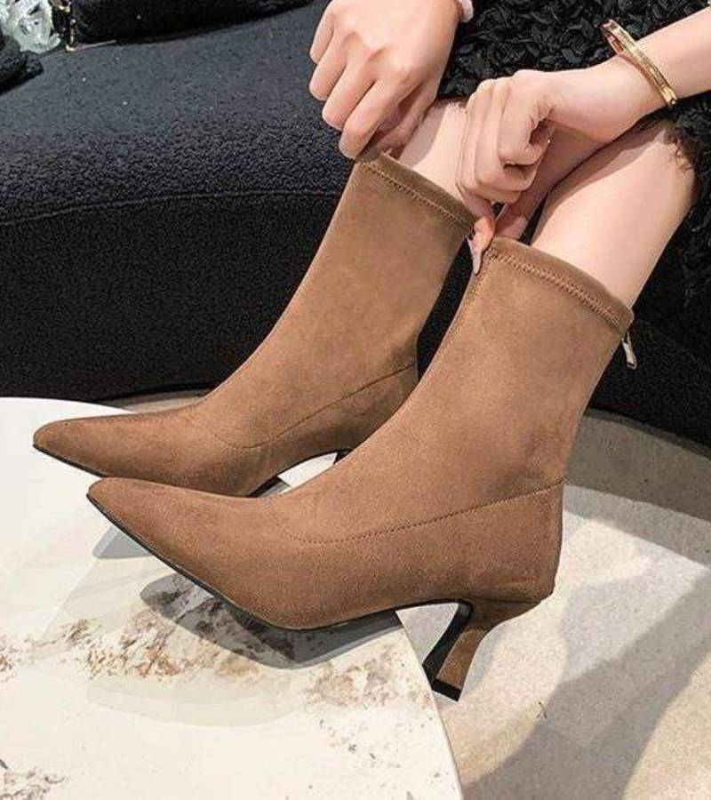 Louise | Bottines minimalistes en cuir à talon moyen