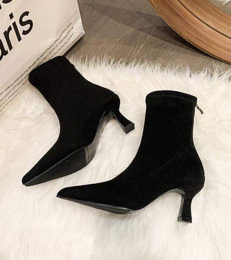 Louise | Bottines minimalistes en cuir à talon moyen