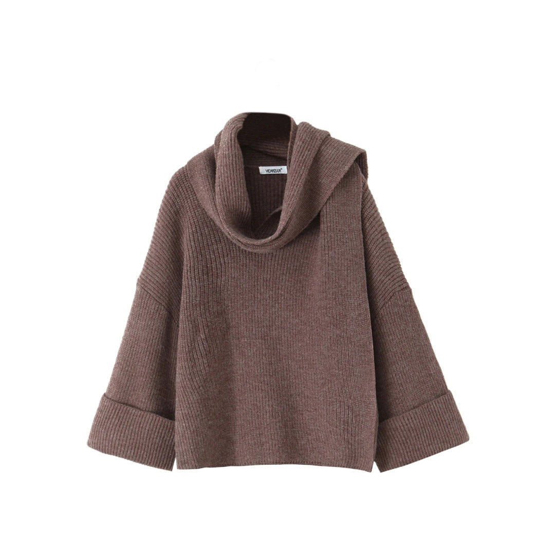 Pull Maille & Col Écharpe