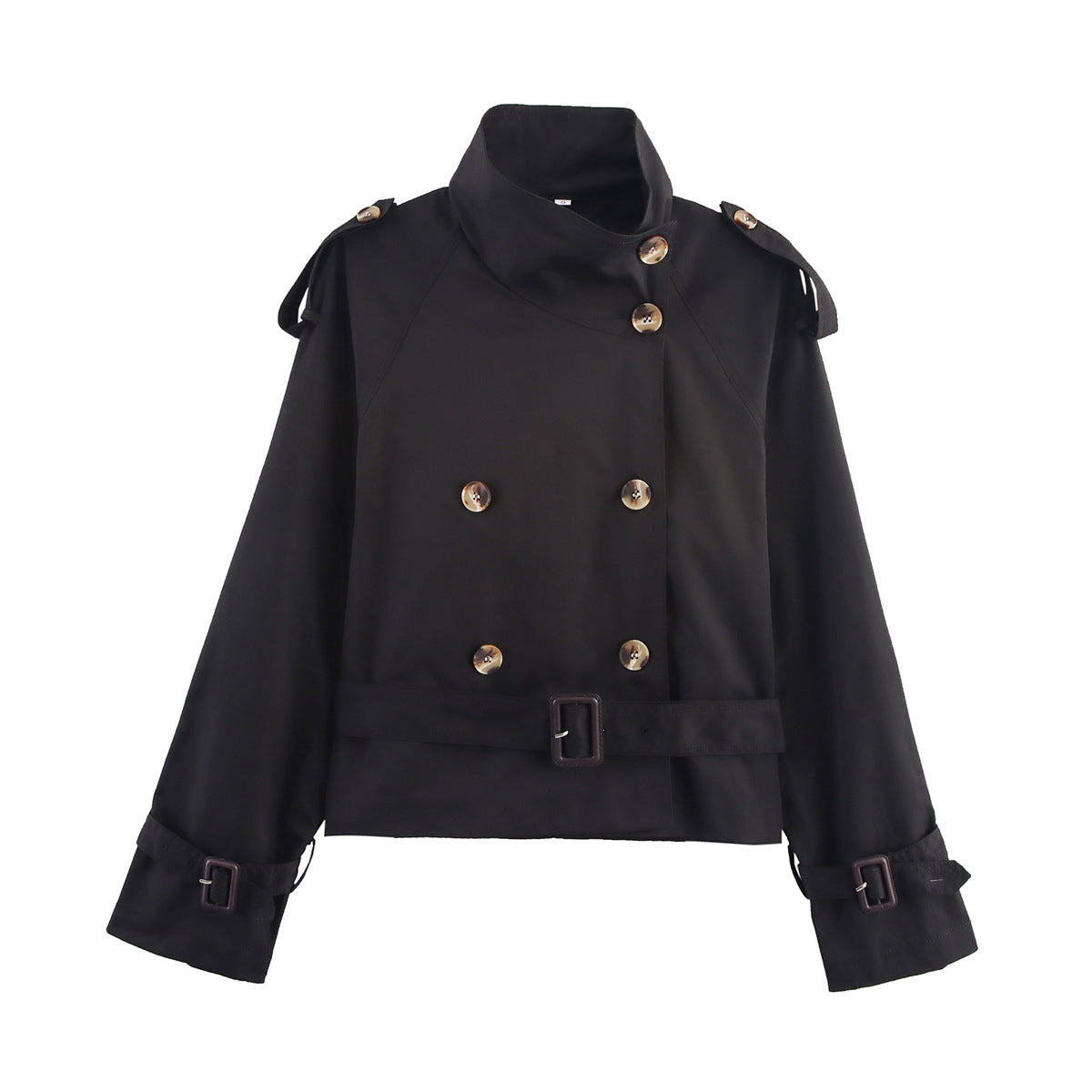 Veste Trench Courte Polyvalente Ceinturée