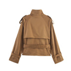 Veste Trench Courte Polyvalente Ceinturée