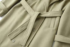 Trench Long Ceinturé Double Boutonnage