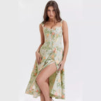 Camille | Robe Midi Fleurie Tendance Printanière Élégante