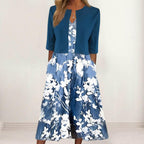 Virginie - Robe Deux Pièces Avec Boléro Fleurie Femme
