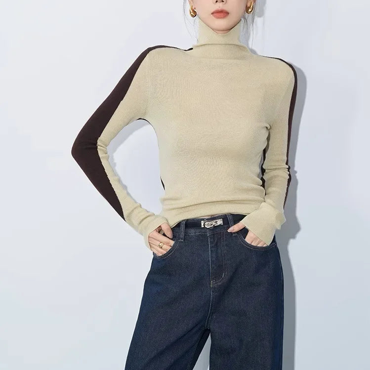 Clara | Haut à Col Montant Tendance Éclatant