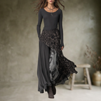 Kema | Longue robe avec élégant imprimé léopard