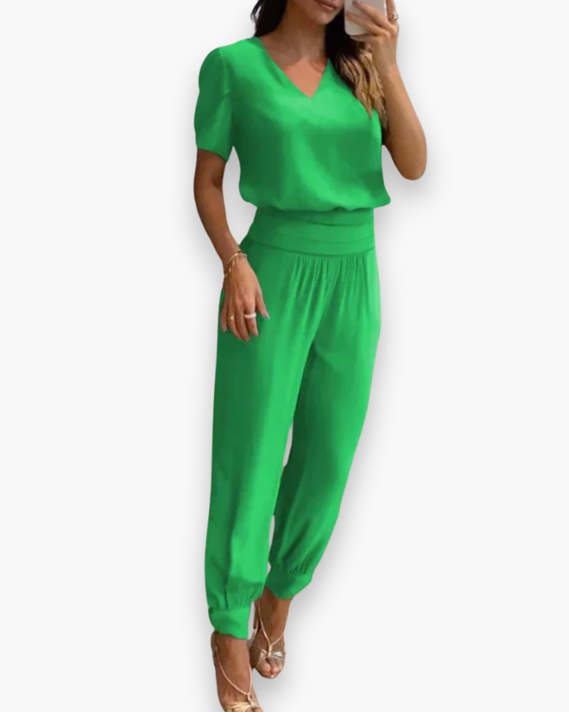 Combinaison Ajustée Col V Pour Femme | Élégante Et Moderne