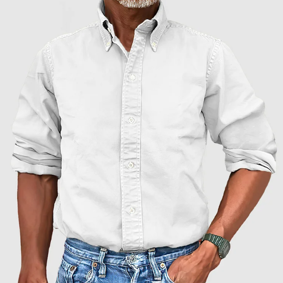 Guillaume - Chemise Oxford Classique Casual Homme – Blanc