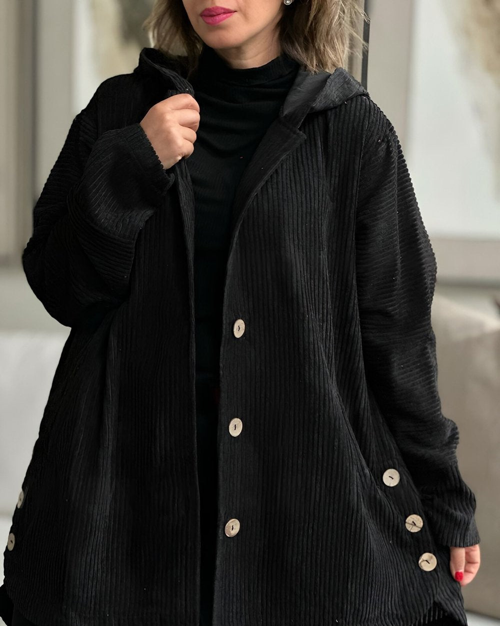 Cordia - Veste en Velours Côtelé Élégante