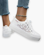 Sneakers dentelle chic pour femme | Respirantes et Stylées