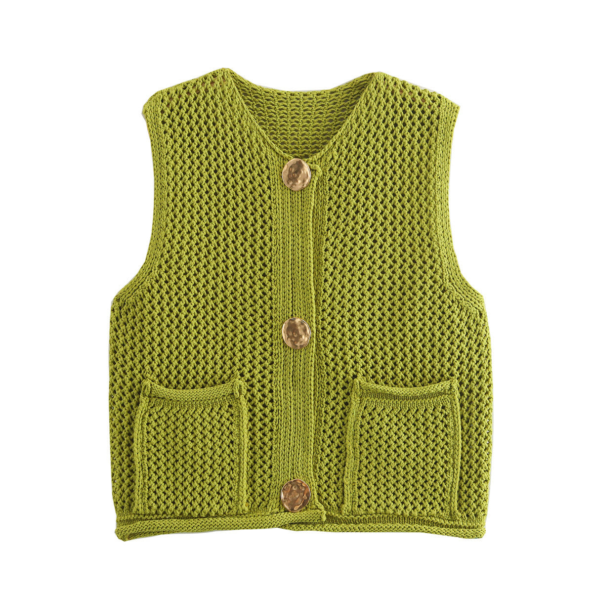 Gilet Court en Maille Chunky