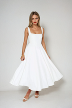 Céline | Robe Midi Cocktail Celeste Tendance Élégante
