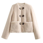 Veste Femme Casual en Fausse Fourrure Effet Laine d’Agneau