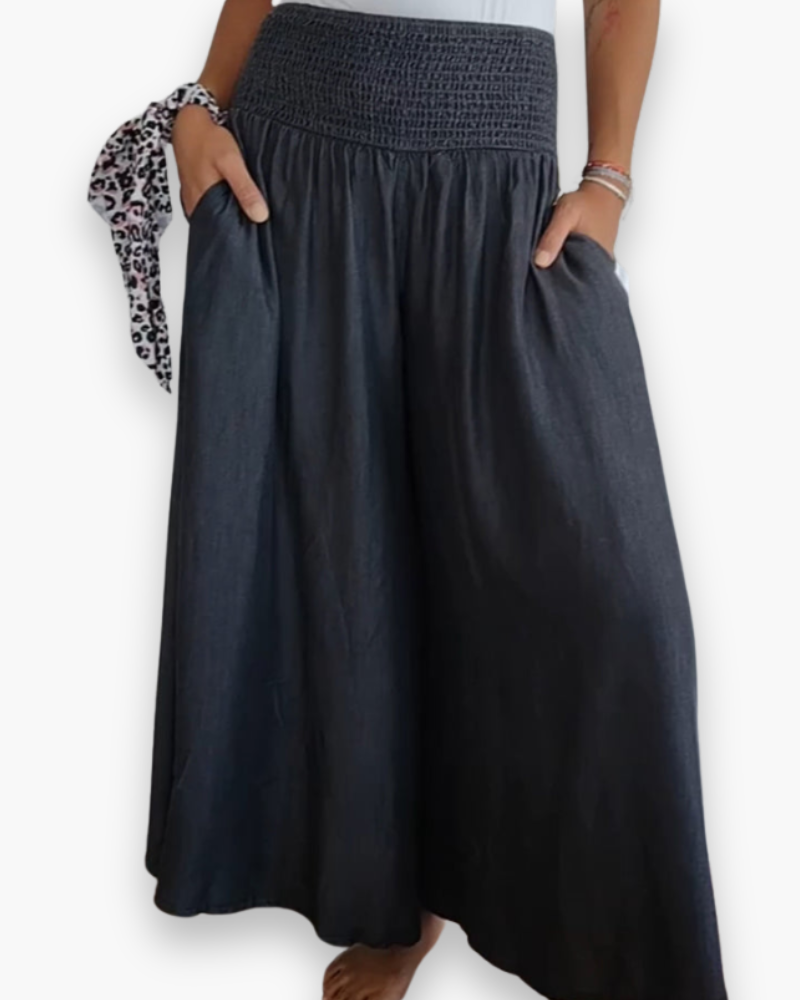 Jupe-Culotte Fluide pour Femme | Confort Élégant – Gris